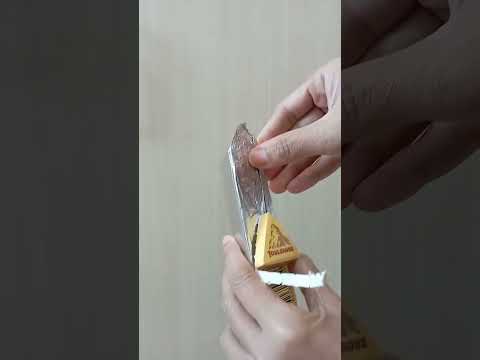 ASMR Opening Crunchy Almond Toblerone Chocolate