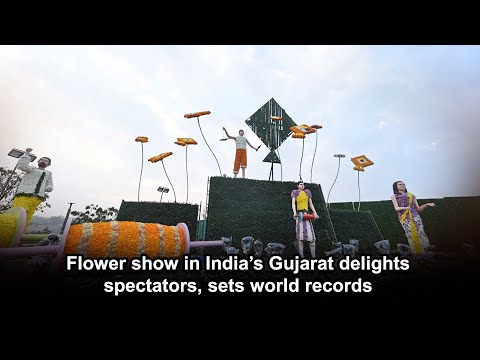 Flower show in India’s Gujarat delights spectators, sets world records