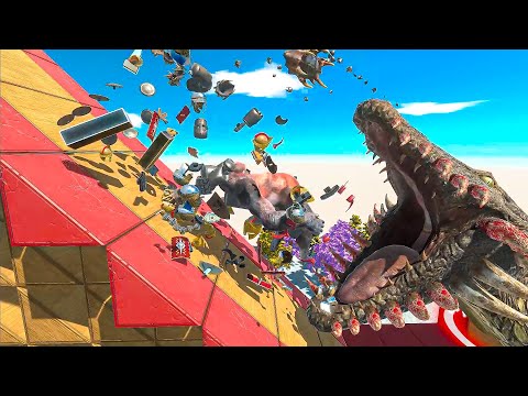 Purussaurus Head Eats Workshop Units 2 - Animal Revolt Battle Simulator