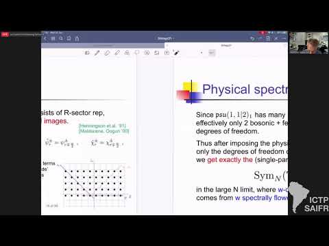ICTP-SAIFR Strings 2021 - Day 8 / Matthias Gaberdiel