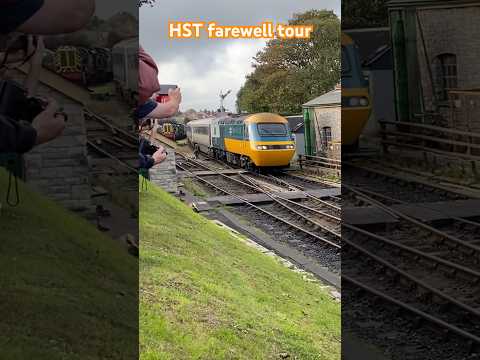Happy steam train says hello to the last ever cross country HST #trains #hst #highspeedtrain #tones