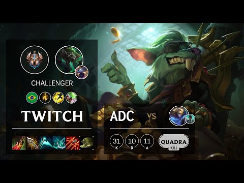 Twitch ADC vs Ezreal - BR Challenger Patch 10.19