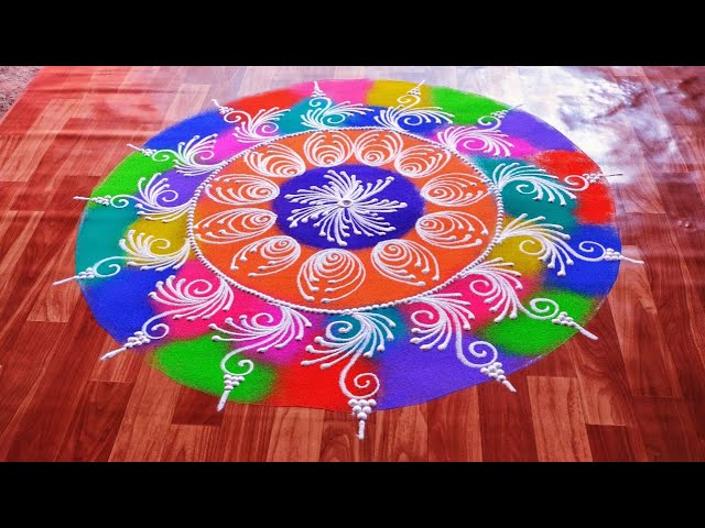 Attractive new year sanskar bharti rangoli 2021 by asmitas