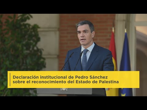 Sánchez realiza una declaración institucional sobre el reconocimiento del Estado de Palestina
