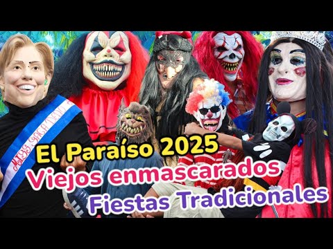 Espectacular Entrada de Viejos Enmascarados en El Paraíso Chalatenango #elsalvador #2025