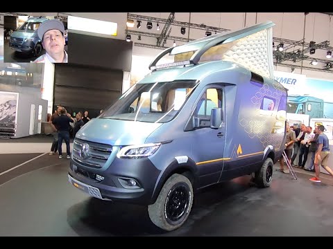 HYMER VISION VENTURE CONCEPT RV CAMPER VAN 4X4 ALL NEW MERCEDES SPRINTER WALKAROUND AND INTERIOR