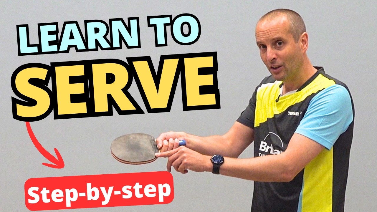 Learn how to SERVE in TABLE TENNIS - step-by-step tutorial for beginners