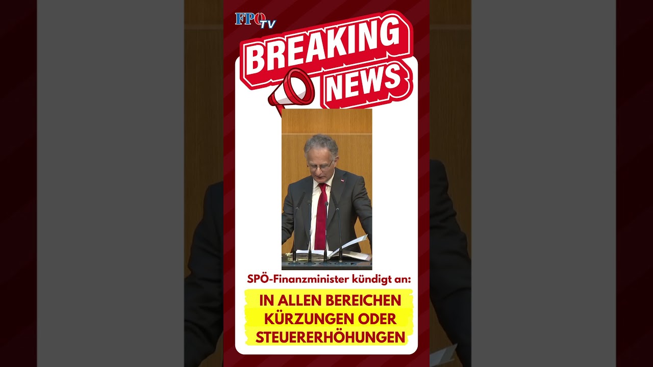 BREAKING-NEWS: SPÖ-Finanzminister kündigt Polit-Bombe an! 💣💥