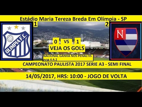 CAMPEONATO PAULISTA 2017 SERIE A3 OLÍMPIA 0 (2) X...