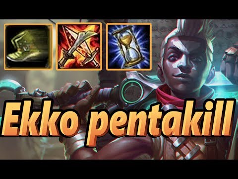 OP BUILD EKKO TOPLANE GAMEPLAY & PENTAKILL - LEAGUE OF LEGENNDS