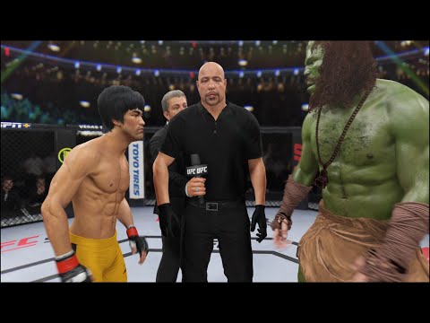 Bruce Lee vs. Savage Hulk - EA Sports UFC 4 - Epic Fight 🔥🐲