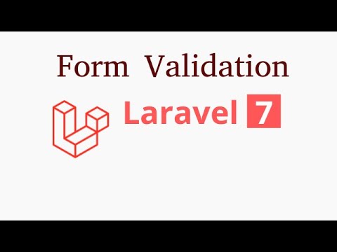 Laravel 7 tutorial 9 Form Validation