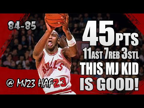 Michael Jordan Highlights vs Cavaliers (1984.12.27) - 45pts, How is This MJ Kid SO GOOD?