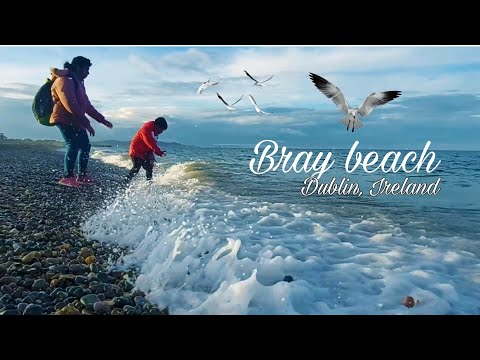 Bray beach in Ireland, dublin |County wicklow | Wicklow mountains | Bray head