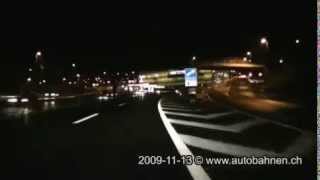 preview picture of video 'A4 New Autobahn Zuerich-West to Blegi by night'