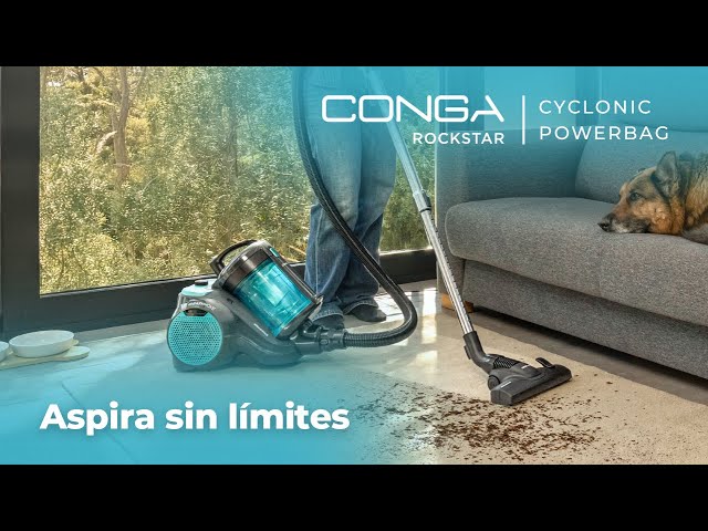 Aspiradora trineo Cecotec Conga Rockstar Cyclonic Powerbag 900W Duplo filtro 2L video