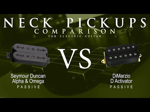 Seymour Duncan ALPHA & OMEGA vs DiMarzio D ACTIVATOR - Passive Neck Pickup Guitar Comparison Demo