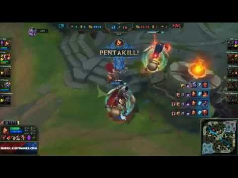 C9 Balls - INSANE DARIUS PENTAKILL TO WIN THE GAME! (C9 vs FNC Highlight)