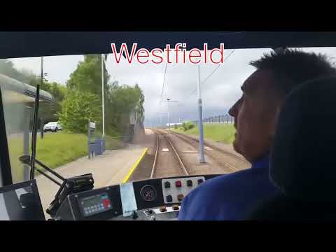 Sheffield Supertram Network   Halfway to Sheffield Interchange Station drivers eye view