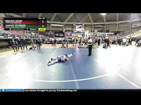 87 Lbs Champ. Round 1 - Breckin Henry, Camel Kids Wrestling Vs Karson Wuebker, Sebolt Wrestling Ac