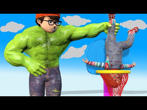 Supper Nickhulk PLAY Basketball vs Chucky And Zombie - Scary Teacher 3D Funny Animation Story