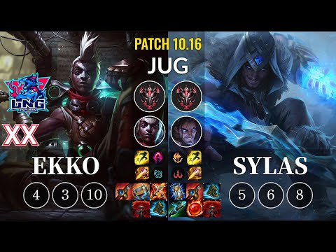 LNG Xx Ekko vs Sylas Jungle - KR Patch 10.16