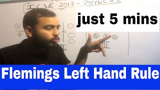 FLEMINGS LEFT hand rule :ICSE PHYSICS CLASS 10