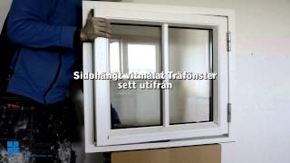 preview picture of video 'Vridbar träfönster samt sidohängt träfönster'