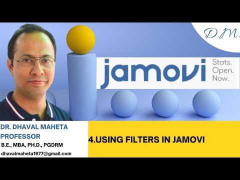 4. Using Filters in Jamovi || Dr. Dhaval Maheta