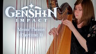 Genshin Impact: Menu Theme (Daytime 1) (Harp Cover) + Lever &amp; Pedal Harp Sheet Music