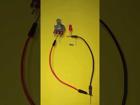 Easiest way to control led brightness with variable resistor #rheostat #resistance  #potentiometer