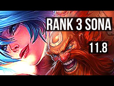 SONA & Tristana vs GRAGAS & Draven (SUPPORT) | Rank 3 Sona, 10/2/17 | EUW Challenger | v11.8