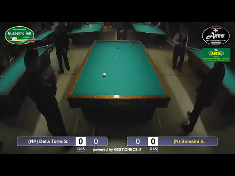 DELLA TORRE vs SORESINI - 1°TROFEO  BILIARDO AMS 2017 ARCISATE (VA) 26/03