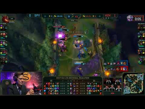 SPY (Kobbe Xayah) VS H2K (Jankos Sejuani) Game 2 Highlights - 2017 EU Regional Qualifier