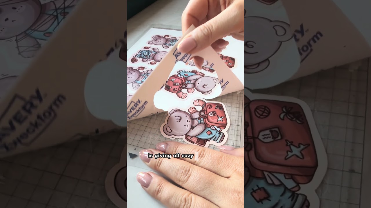 Let’s make some stickers! ✨ This cute cottagecore teddy bear with a yoyo is giving childhood vibes