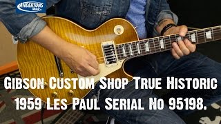 Top Shelf Guitars - Gibson Custom Shop True Historic 1959 Les Paul in Lemon Burst Serial No : 95198