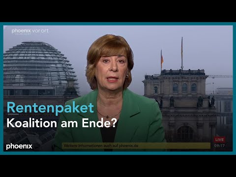 phoenix nachgefragt mit Christine Dankbar zum Streit um das Rentenpaket am 03.12.25