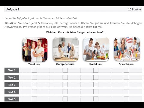 ÖSD A1 Modellsatz Nr. 16 - HÖREN (AUFGABE 1/2/3) !NEU!