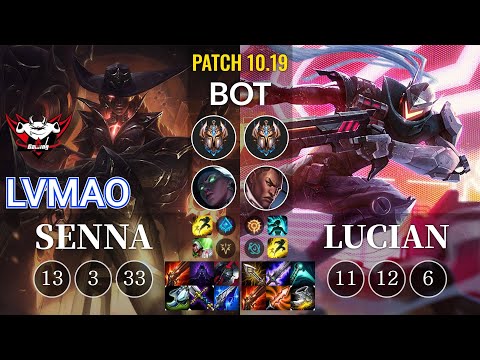JDG LvMao Senna vs Lucian Bot - KR Patch 10.19