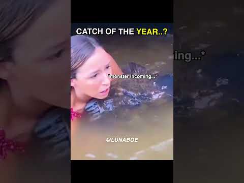 No Way She Caught That Sea Monster.. 😨 #shorts
