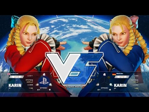 SFV Beta - Karin (PS) Vs. Karin (PC) - On Stream! - 60fps ✔
