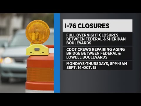 Drivers Warned Of Full Closures On I-76 For The Next Month