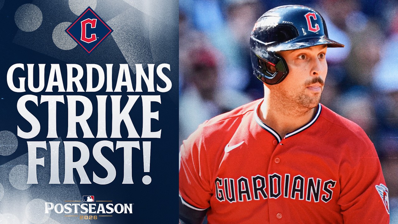 Jo Adell and Nathaniel Lowe give the Guardians an early lead in ALCS Game 3!