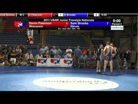 Junior Freestyle 189 - Devin Peterson (WI) vs. Sam Brooks (IL)