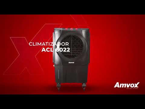 Climatizador de Ar Industrial Portátil Evaporativo 60 Litros Umidificador Ambiente Amvox ACL 6022