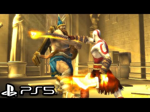 God of War Remastered (PS5) - Persian King Boss Fight (Chains of Olympus) 4K 60FPS