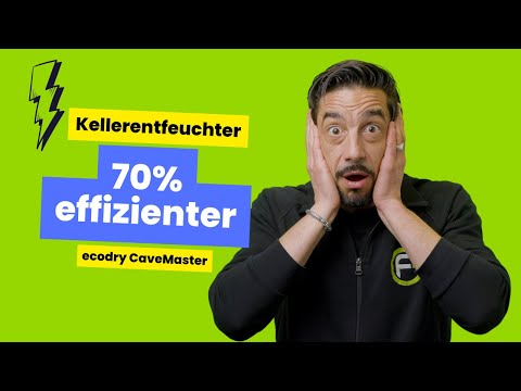 Luftentfeuchter ecodry CaveMaster: 70 % effizienter als Energieklasse A