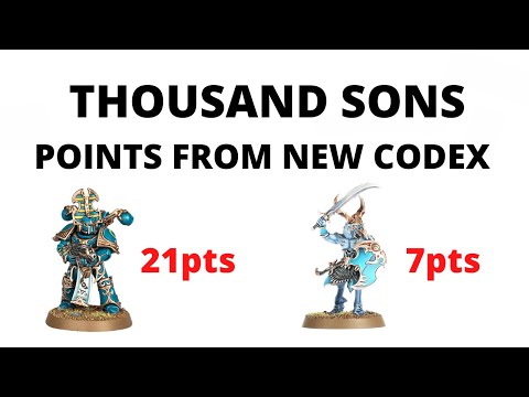Thousand Sons - Points Costs from the NEW CODEX - Chapter Approved 2021