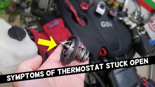 SYMPTOMS OF THERMOSTAT STUCK OPEN demonstrated on Hyundai Kia 2.4 GDI ENGINE