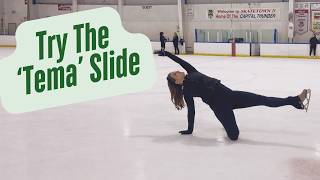 How to do the 'Tema' Slide - Figure Skating Knee Slide